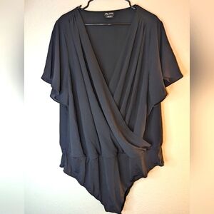 City Chic Black One piece body suit style blouse size 22 XL